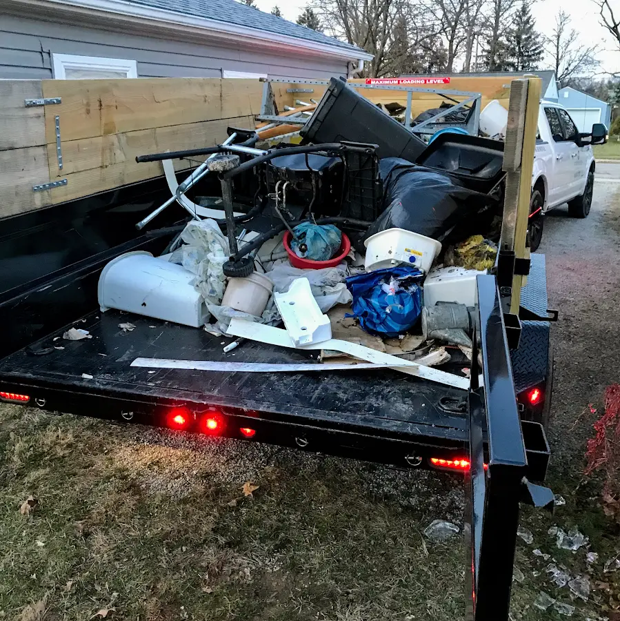 Roll-off dumpster delivered to a residential driveway in Crouch Mesa